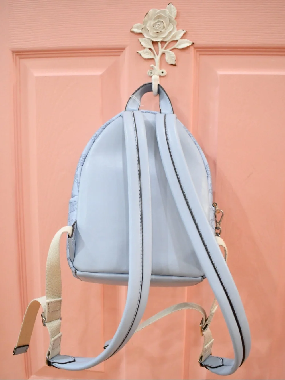 MICHAEL KORS Powder Blue Logo Signature 2-in-1 Extra Small Mini Backpack